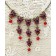 Michal Negrin Red Starflowers Pendant Necklace